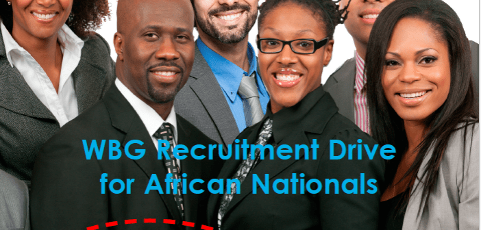 World Bank Recruitment Drive for African Nationals
  