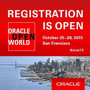Latest in Big Data,Cloud,Engineered Systems,all at Oracle OpenWorld 2015 Conference (October 25-29)
  