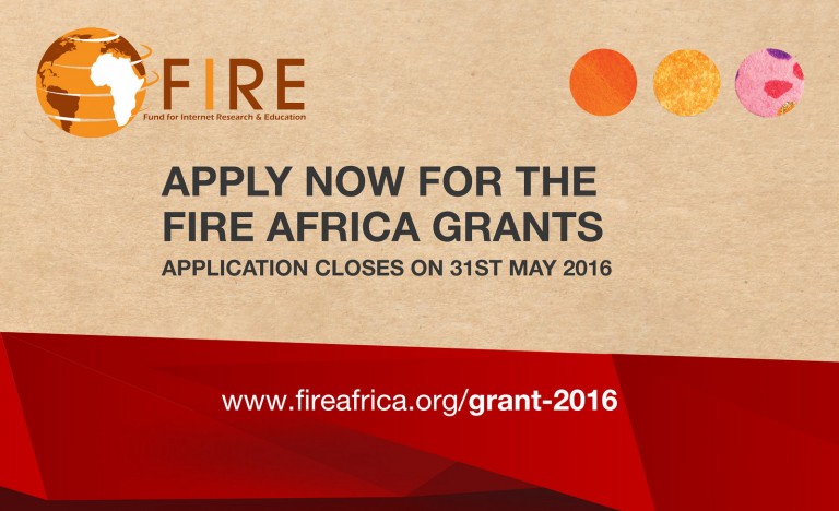 2016 Fire Africa Grant Application for Innovation is Open
  