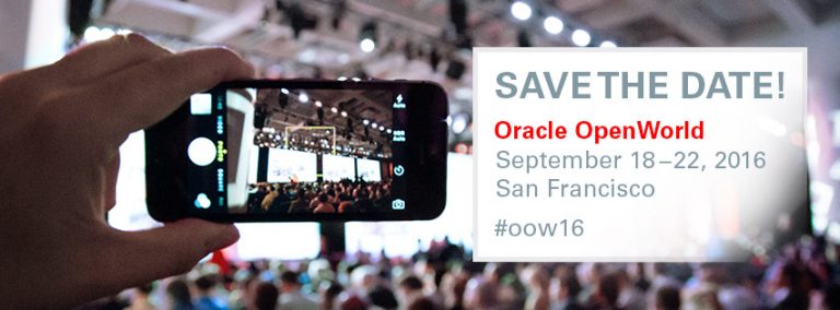 Oracle OpenWorld 2016 Registration is Open
  