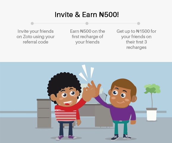 EARN UP TO N40, 000 FREE AIRTIME WITH ZOTO REFERRAL 3.0
  