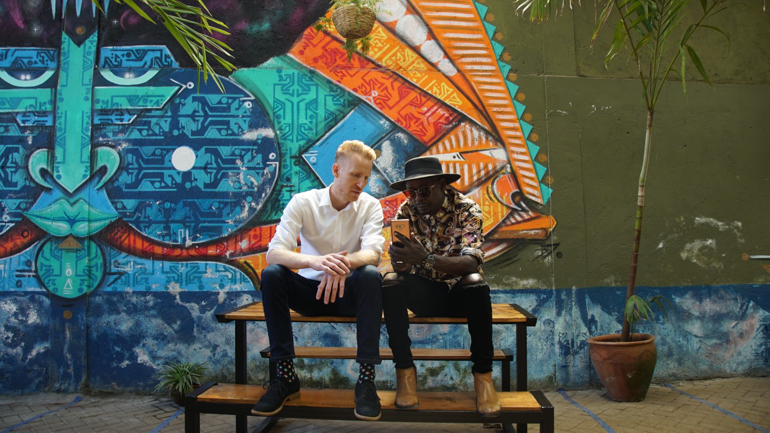 Mdundo co-founders Martin Moeller Nielsen (CEO) and Francis Amisi (Frasha), who is also an artist.