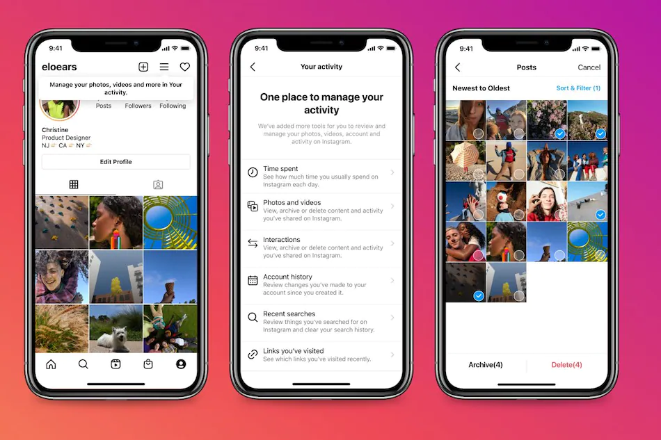 Instagram Adds Bulk Delete Capabilities and a slew of New Account Controls