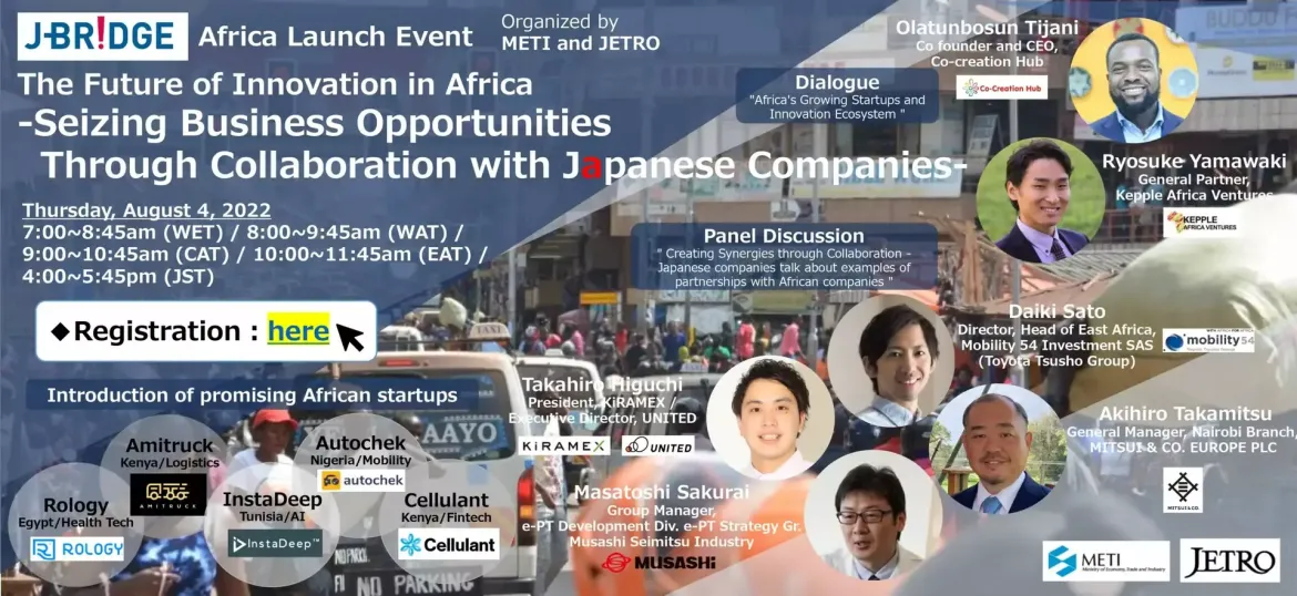 The Japan Innovation Bridge Launch Event is Open to African Startups, Accelerators and Incubators
  