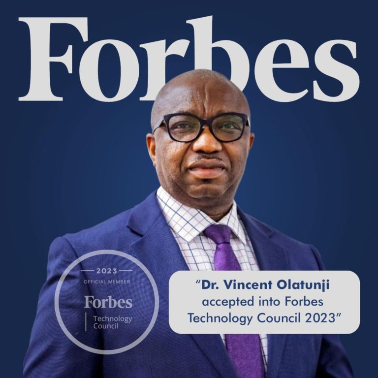 Dr Vincent Olatunji, National Commissioner, Nigeria Data Protection Bureau (NDPB), appointed into Forbes Technology Council 2023
  