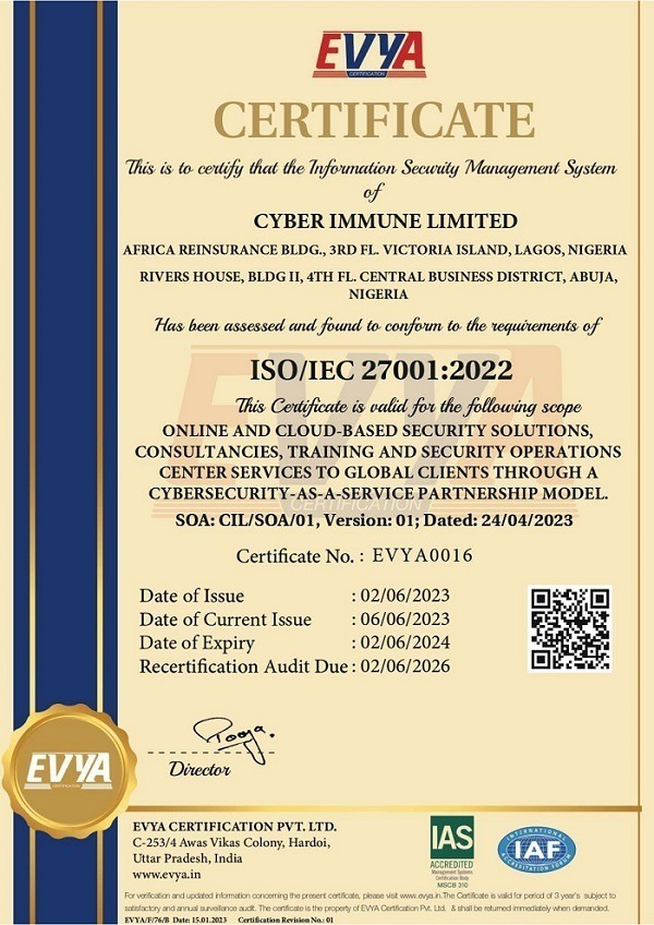 SHELT Global certificate