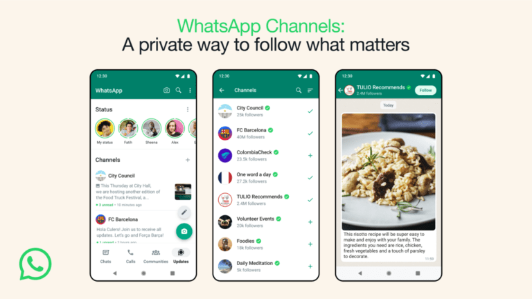 WhatsApp launches Channels, a private way to remain up to date.
  