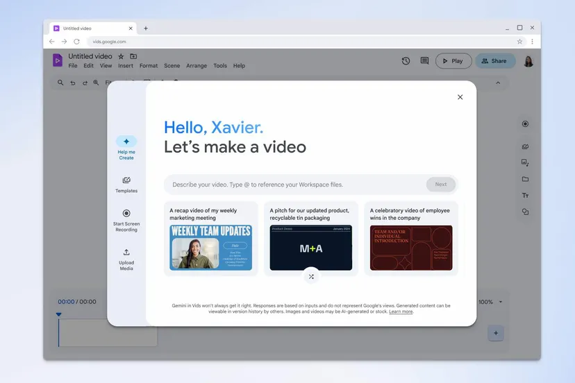 With Vids, Google believes it has the next big productivity tool for work