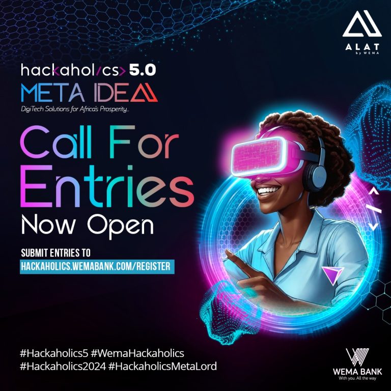 WEMA BANK ANNOUNCES CALL FOR ENTRIES FOR ITS YOUTH-FOCUSED HACKATHON, HACKAHOLICS 5.0
  
