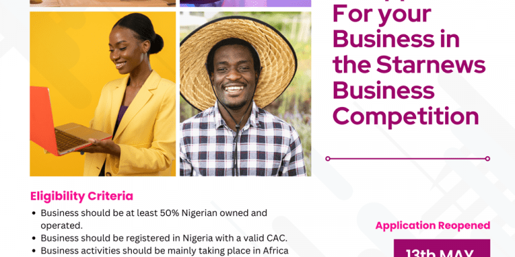 Call for Applications: GBEF, USAID, and StarNews Business Competition for Nigerian Entrepreneurs in Collaboration with MTN (Up to 10 Million Naira)
  