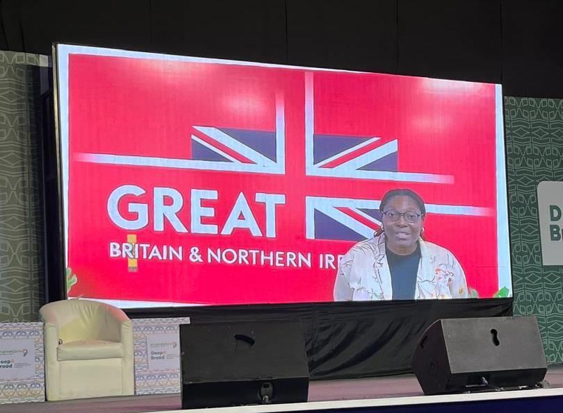 Oyinkan Akintola-Bello, the Country Director of the UK-Nigeria Tech Hub, speaking during the STEP session at #StartupSouth9