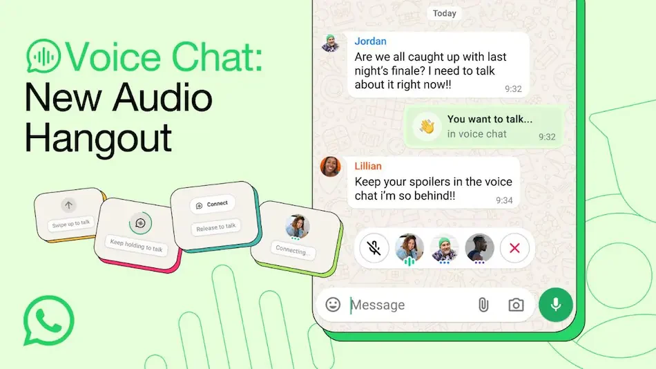 WhatsApp Launches Voice Chat for All Group Chats with End-to-End Encryption 1 WhatsApp