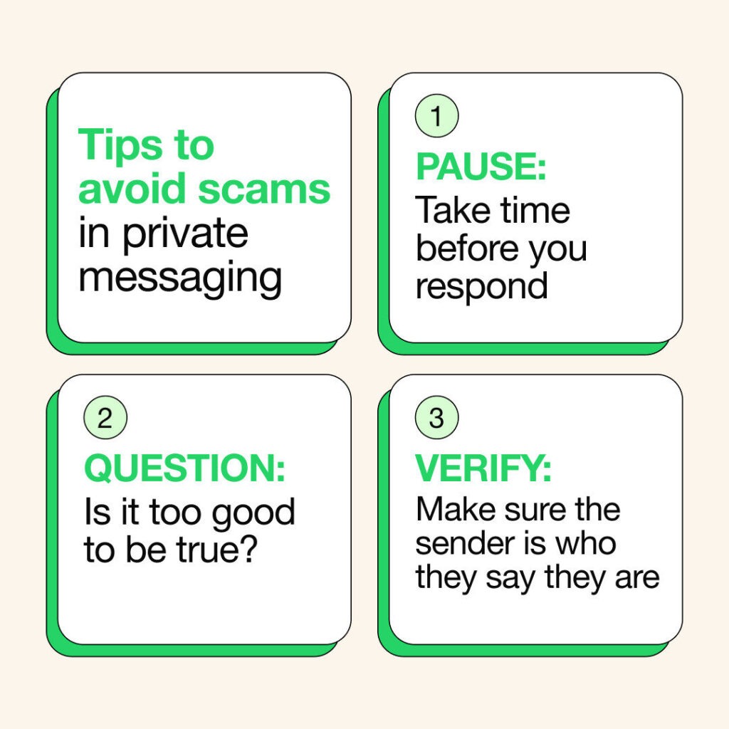 English Whatsapp tips to avoid scams