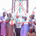 L-R: The Executive Chairman of Ilorin East Local Government, Mallam Garba Olayinka Lukman Agbelere, Hon. Commissioner, Ministry of Local Government and Chieftaincy Affairs, Kwara State, Hon. Abdullah Bata, Ilorin Branch Manager, Fouani Nigeria Limited, Kwara State, Mr. Abed-Fouani, Secretary, Local Government Chieftaincy Ministry, Alhaja Rasheedat Balogun and Head, Corporate Marketing, LG Electronics Nigeria, Mr. Paul MBA at the LG Electronics official commissioning of the solar-powered borehole and free laundry services donation at Anfeyin Oja Olokuta, Elekoyangan Community held today in Ilorin Kwara State.