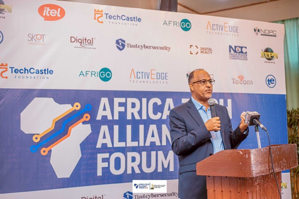 Muhammed Rudman of IXPN speaking at AfriTECH 5.0 and ATAEx Awards 2025
