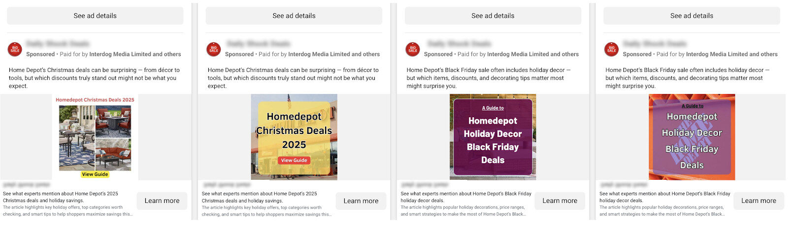 From Fake Deals to Phishing: The Most Effective Festive Season Scams of 2025 4 Social Media promoting fake Home Depot websites for the holiday season