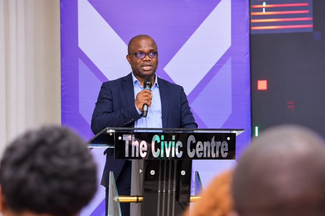 GrowthX by Techeconomy: Industry Leaders Identify Infrastructure, Trust as Keys to Data Localisation 3 PHOTO: Mr. Adesola Akinsanya, President of NiRA, delivering a goodwill message at GrowthX by Techeconomy, held on September 24, 2026 at the Civic Centre, Lagos.